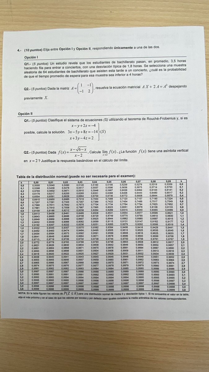Exámenes PAU en #Aragon de Matemáticas II y Matemáticas Aplicadas a las Ciencias Sociales.