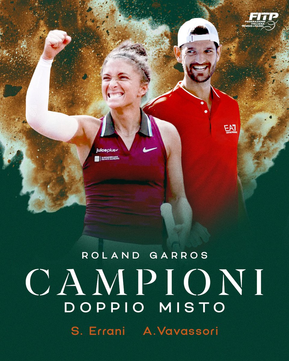 𝐒𝐚𝐫𝐢𝐭𝐚 𝐞 𝐖𝐚𝐯𝐞 𝐥𝐨 𝐡𝐚𝐧𝐧𝐨 𝐟𝐚𝐭𝐭𝐨 𝐚𝐧𝐜𝐨𝐫𝐚 🏆

Errani e Vavassori si ripetono dopo lo US Open e vincono il #RolandGarros 2025 ✨

Sconfitta la coppia Townsend/King 6-4, 6-2