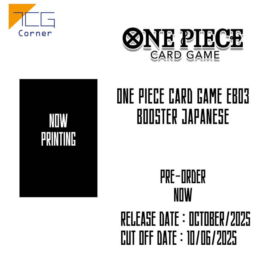tcgcornerglobal's tweet image. One Piece Card Game EB03 Booster English For Asia Pre-Order
One Piece Card Game EB03 Booster Japanese Pre-Order

-24 pack per box
-12 box per case

tcg-corner.com/collections/on…

#EB03 #OPCG #onepiececardgame