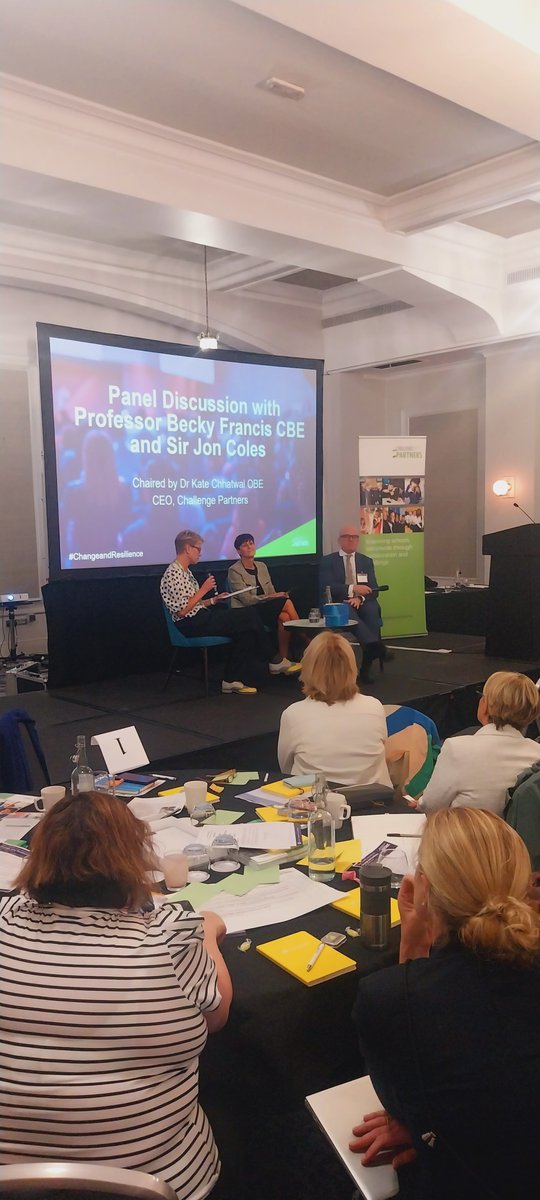 We begin our panel discussion with Professor <a href="/BeckyFrancis7/">Prof Becky Francis</a> CBE and Sir <a href="/JonColes01/">Jon Coles</a>.

"There’s this story of Gen Z not wanting to work hard… I've got no time for that, I don’t believe fundamentally humanity changes.” - Sir Jon Coles

"Although we have consequences for what we