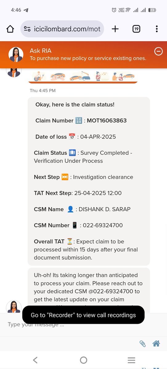 Janbaz_psd's tweet photo. @ICICILombard @irdaindia 
immediate attention serious concerns regarding the service quality and apparent violation of terms and conditions by ICICI Lombard Insurance. These issues are causing inconvenience and raise concerns about compliance and customer support standards. https://t.co/rPaLfP8D5f