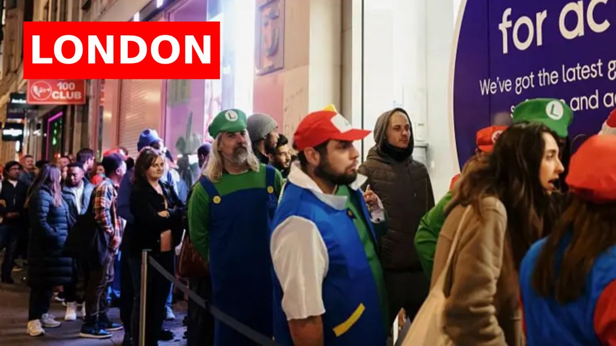 Dexerto's tweet image. Gamers have queued up worldwide throughout the night for the launch of the Nintendo Switch 2