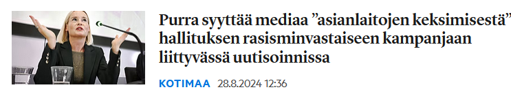 Miten on itsensä Purran laitaoikeiston asian laita?