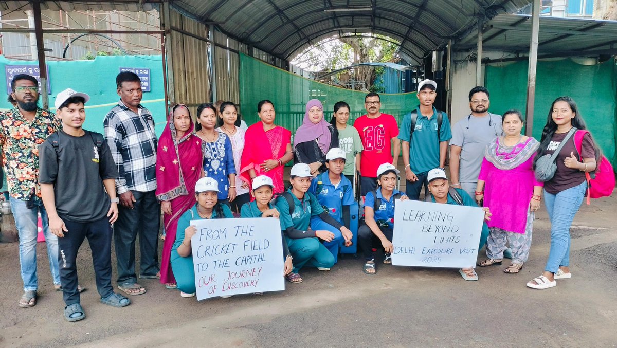 Excited to share that 8 young people from our Community Cricket Program in Bhubaneswar are in Delhi (4-8 June) for our annual Delhi Exposure Visit - exploring heritage sites, joining capacity-building &amp; cricket sessions, and learning about Upamanyu Mallik and our partner TUMI!