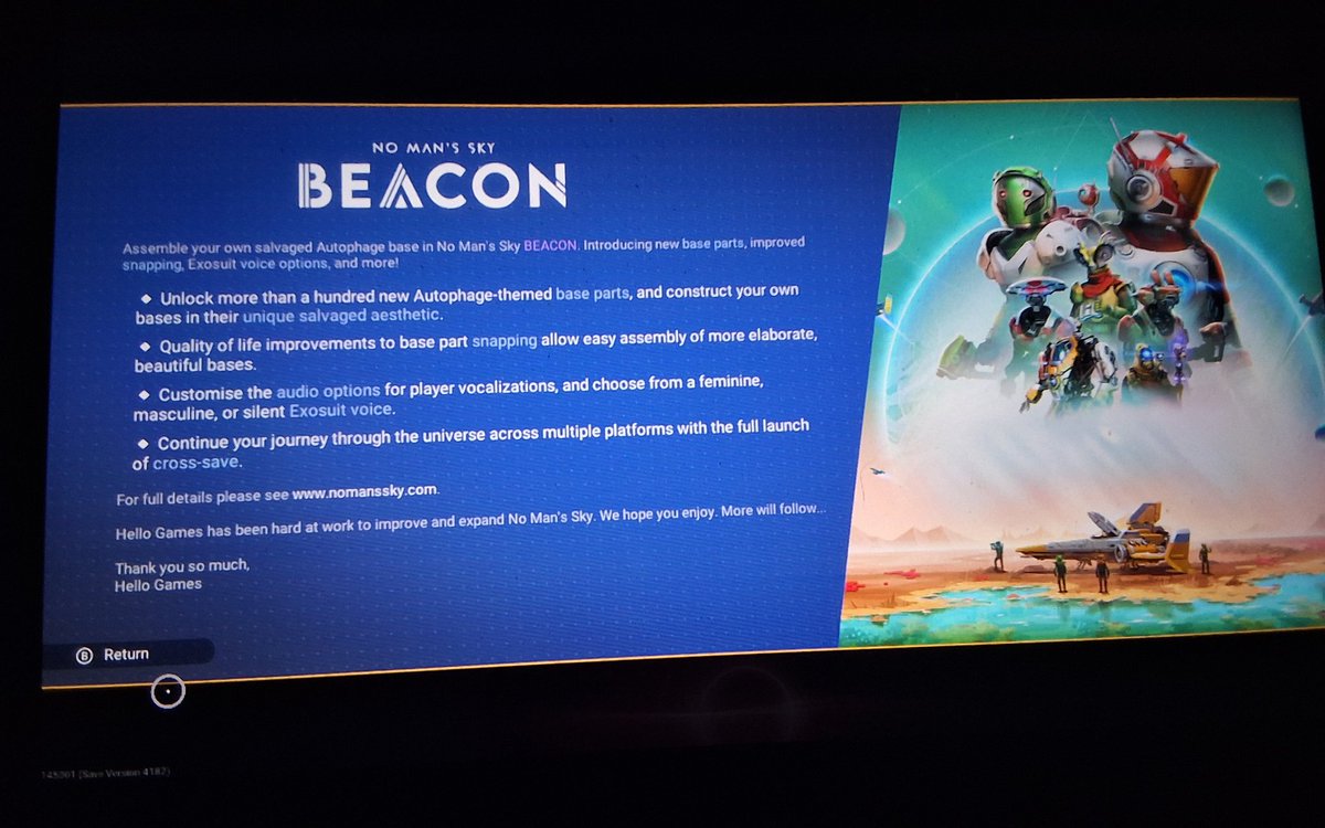 Just got the switch 1 update, no settlements. :(

#NoMansSky