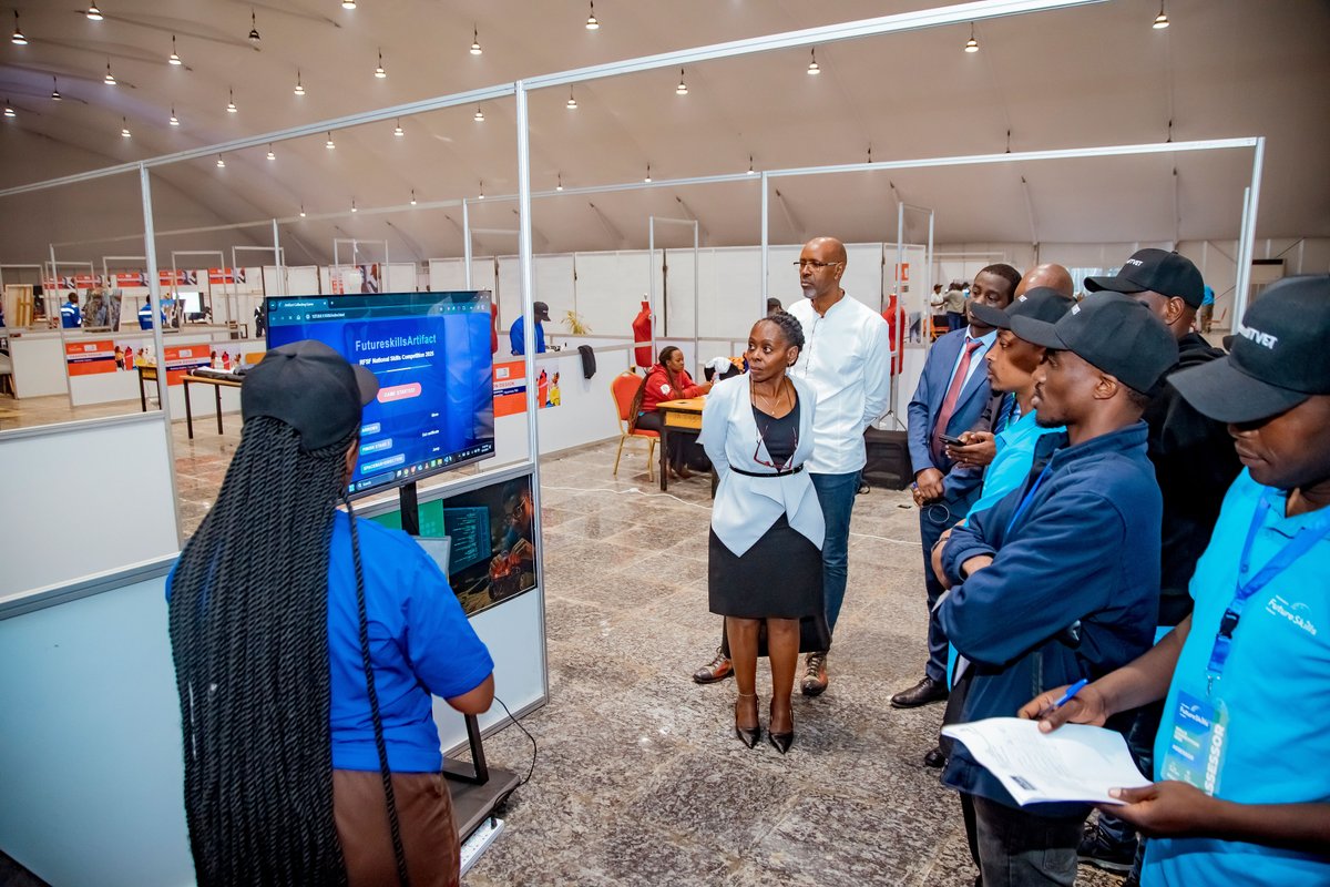 Rwanda TVET Board (@rtb_rwanda) on Twitter photo Yesterday at Camp Kigali, as part of the ongoing #TVETExpo2025 and #SkillsCompetition, we were honoured to host the Minister of Public Service and Labour, <a href="/CNkulikiyinka/">C. Nkulikiyinka</a>.
She toured the competition areas and exhibition stands, engaged with students and company representatives, Yesterday at Camp Kigali, as part of the ongoing #TVETExpo2025 and #SkillsCompetition, we were honoured to host the Minister of Public Service and Labour, <a href="/CNkulikiyinka/">C. Nkulikiyinka</a>.
She toured the competition areas and exhibition stands, engaged with students and company representatives,