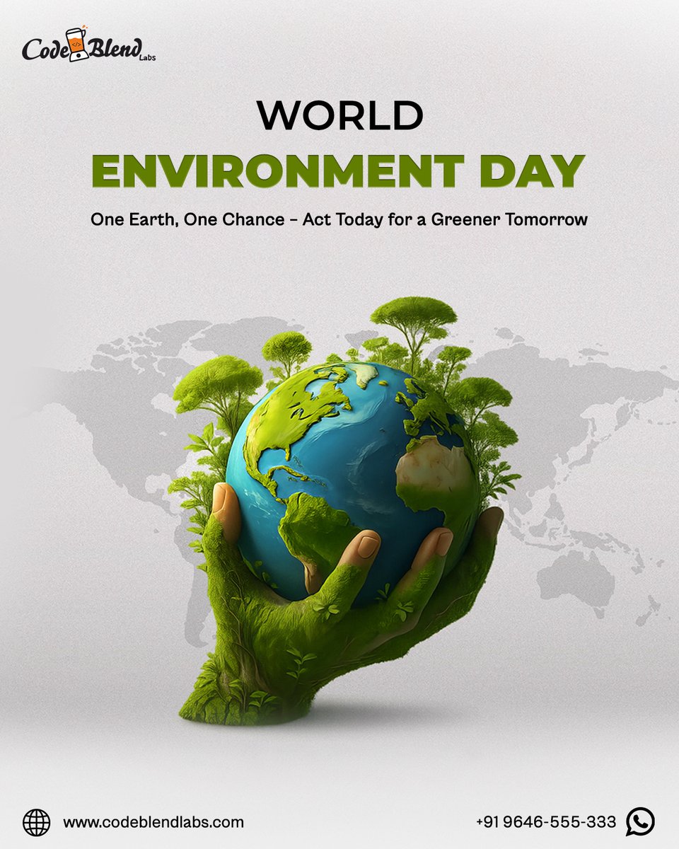 Codeblendlabs's tweet image. Tech meets nature because innovation means nothing without a planet to thrive on. Today, we recommit to building a greener future, one line of code & one conscious choice at a time. Lets blend progress with purpose. Happy World Environment Day!
#CodeBlendLabs #WorldEnvironmentDay