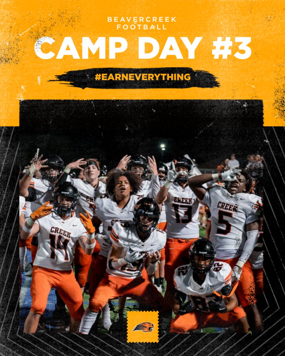 Beavercreek Football (@beavercreek_fb) on Twitter photo Camp Day!  Let's keep putting in the work! 
#EarnEverything Camp Day!  Let's keep putting in the work! 
#EarnEverything