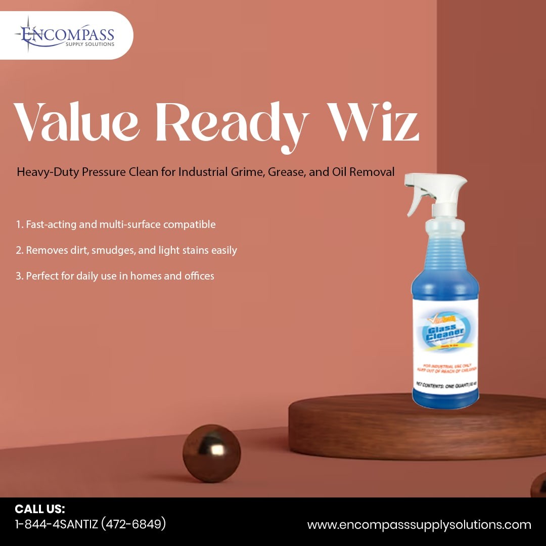 Encompass_Sol_'s tweet photo. This ready-to-use cleaner lifts dirt, fingerprints, and spills from multiple surfaces with ease. Ideal for home, office, and janitorial use.

Make cleaning a breeze—order now: https://t.co/gGQPXdNqok

#ReadyWiz #EverydayCleaner #SpotCleaning #MultiSurfaceClean #OfficeCleaners https://t.co/OOWtd9jpNY