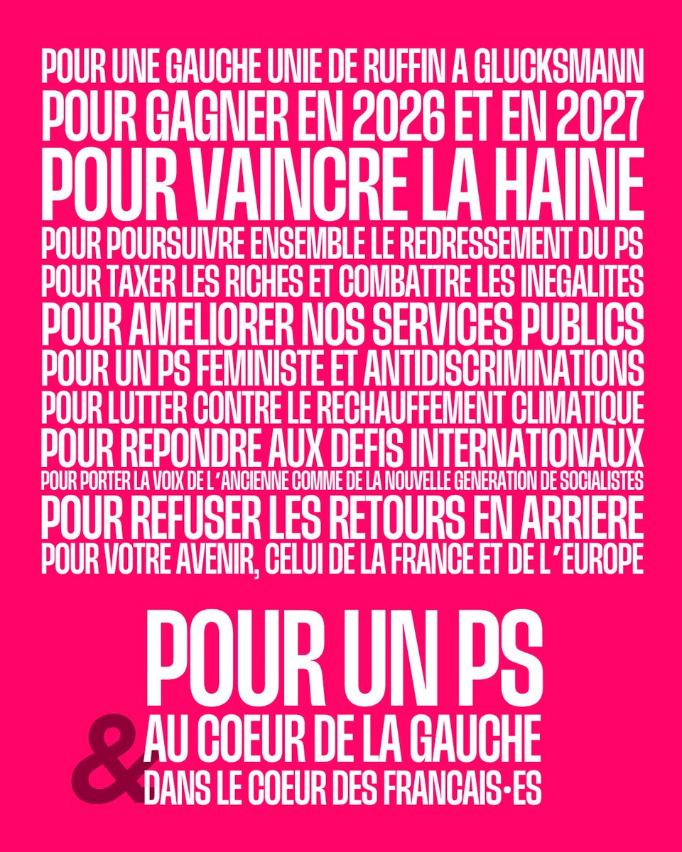 's tweet image. Aujourd’hui, je vote @faureolivier. Je vote pour une gauche unie de Ruffin à Glucksmann en mesure de vaincre la haine en 2026 et en 2027. Je vote pour poursuivre le redressement du PS et pour encore aller de l’avant. Je vote pour changer la vie.
Et vous ? ❤️🌹
#congrèsPS