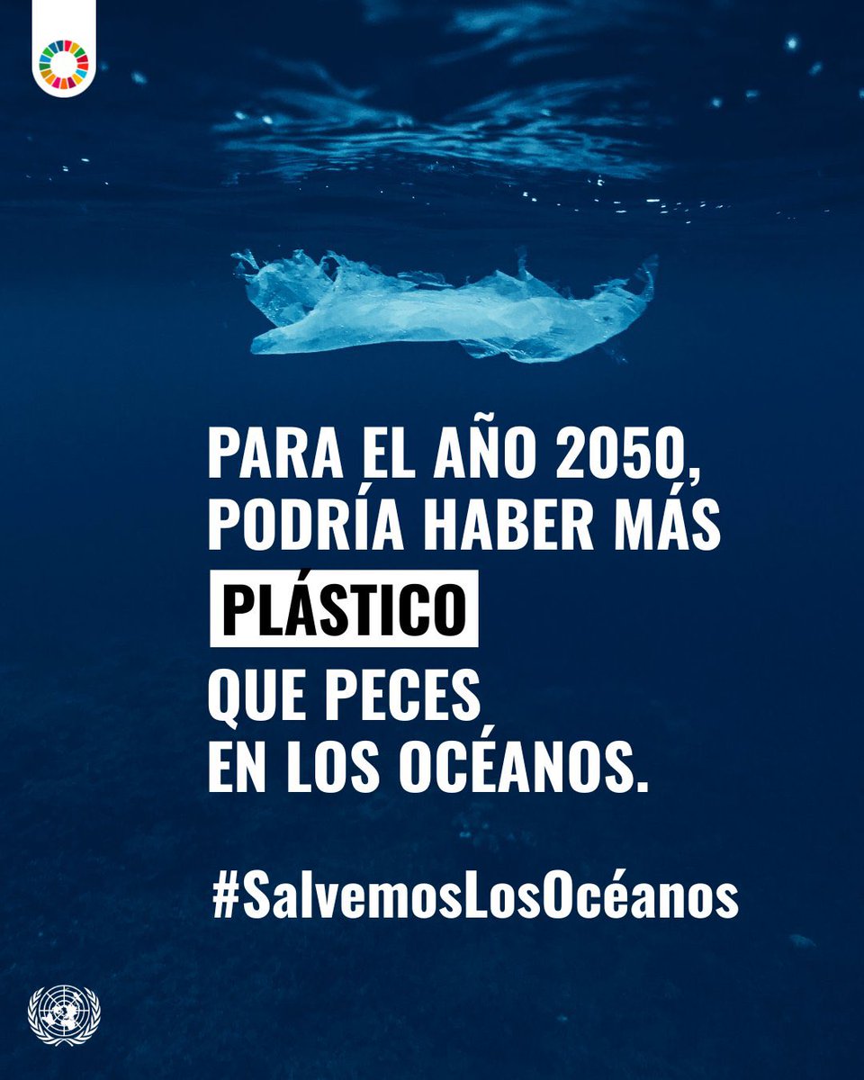 'Sin contaminación por plásticos' es el lema del #DiaMedioAmbiente 

Para 2050, podría haber más plástico que peces en los océanos. 🌊

La buena noticia: ¡aún estamos a tiempo de cambiar el rumbo!