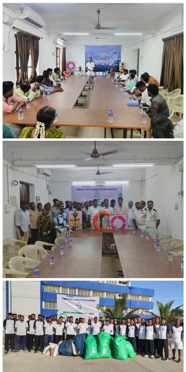 IndiaCoastGuard's tweet image. On #WorldEnvironmentDay2025, @IndiaCoastGuard led nationwide initiatives promoting #EnvironmentalSustainability and #MarineConservation. Across all Stations, Districts, and Regional Headquarters, #ICG personnel engaged in various activities to #ProtectOurPlanet. Educational