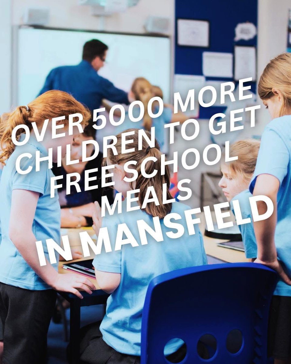 🍽️ More Children in Mansfield to Get Free School Meals

Labour is extending free school meals to over half a million more children — and that includes up to 5,640 children in Mansfield.

✅ Support for families
✅ A fairer start for every child
✅ A government that’s delivering