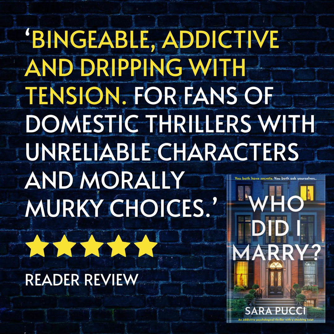 Storm Publishing (@stormbooks_co) on Twitter photo 🖤 Domestic suspense meets murder investigation in this gripping psychological thriller, perfect for fans of Freida McFadden, Jeneva Rose and Lisa Jewell.
⚡Let yourself be HOOKED by Who Did I Marry? by <a href="/sarapucciauthor/">Sara Pucci</a> today: geni.us/1032-rd-two-am
#domesticthriller 🖤 Domestic suspense meets murder investigation in this gripping psychological thriller, perfect for fans of Freida McFadden, Jeneva Rose and Lisa Jewell.
⚡Let yourself be HOOKED by Who Did I Marry? by <a href="/sarapucciauthor/">Sara Pucci</a> today: geni.us/1032-rd-two-am
#domesticthriller