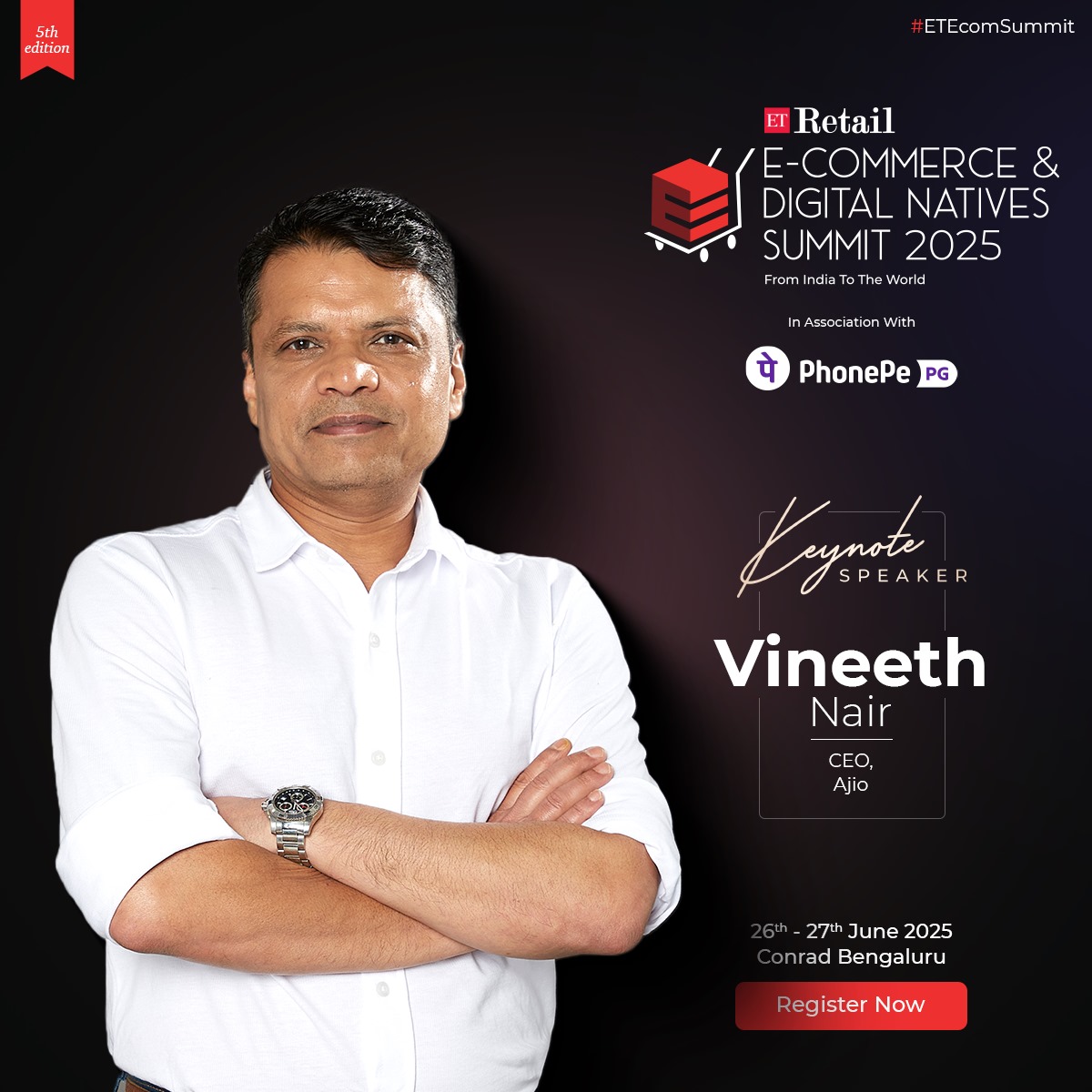 ET Retail (@etretail) on Twitter photo Leading the charge in fashion e-commerce, Nair Vineeth, CEO, <a href="/AJIOLife/">AJIO</a>, joins us as a keynote speaker at #ETEcomSummit2025.
Tune in for insights from the forefront of online retail innovation.
Register Now: retail.economictimes.indiatimes.com/ecommerce-summ…
#ETRetail #ETEcomSummit #EcomNext #AICommerce Leading the charge in fashion e-commerce, Nair Vineeth, CEO, <a href="/AJIOLife/">AJIO</a>, joins us as a keynote speaker at #ETEcomSummit2025.
Tune in for insights from the forefront of online retail innovation.
Register Now: retail.economictimes.indiatimes.com/ecommerce-summ…
#ETRetail #ETEcomSummit #EcomNext #AICommerce