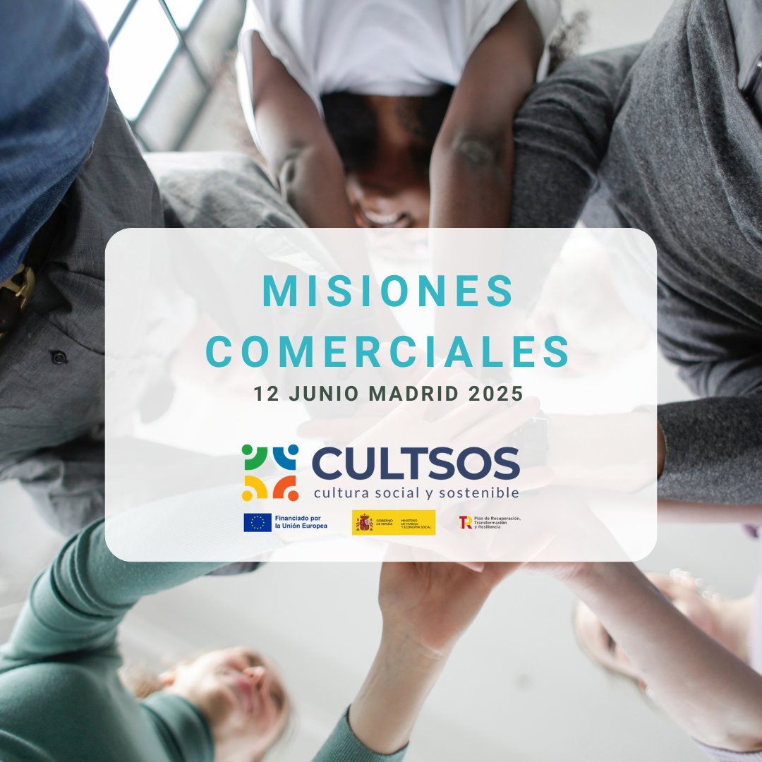 Coopsdetrabajo's tweet image. ✨Ya tenemos fecha! #CULTSOS (Cultura social y sostenible) llega a Madrid el próximo 12 de junio! Un proyecto que impulsa la innovación, la competitividad y la resiliencia del sector cultural a través de la #EconomíaSocial y su alineación con los #ODS #Agenda2030
@UnionEspazocoop