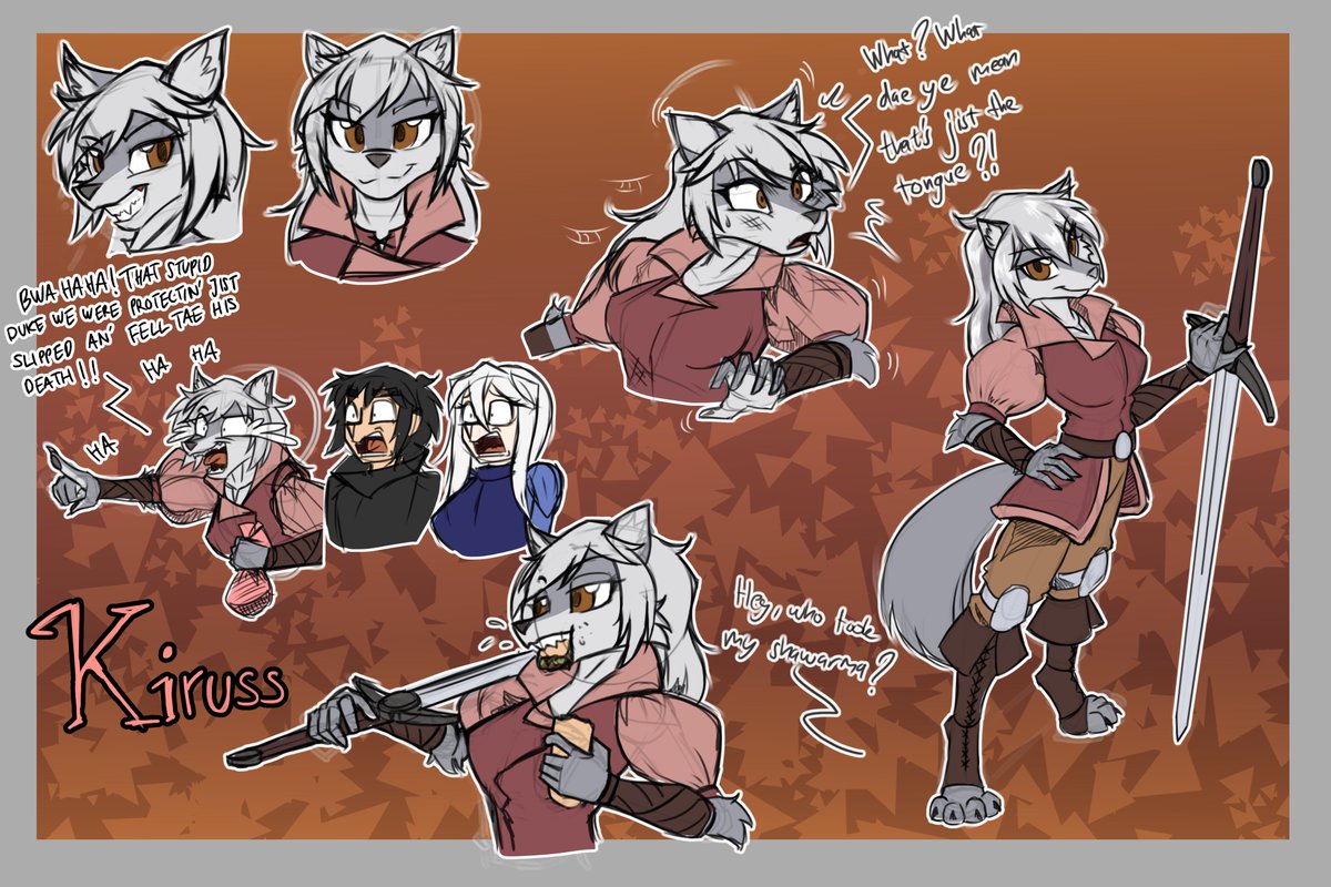 Kiruss, the wolf gal mercenary.