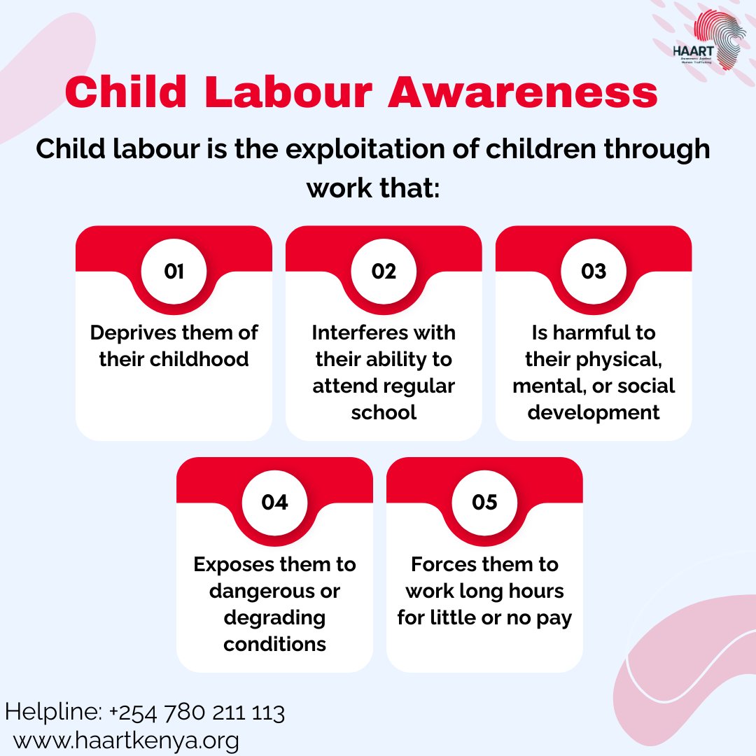 Stolen childhoods. Broken dreams.

Child labour isn’t just work,  it’s pain, silence, and lost innocence.
Every child deserves to be safe, to learn, and to play. 💔

#EndChildLabour #HAARTKenya