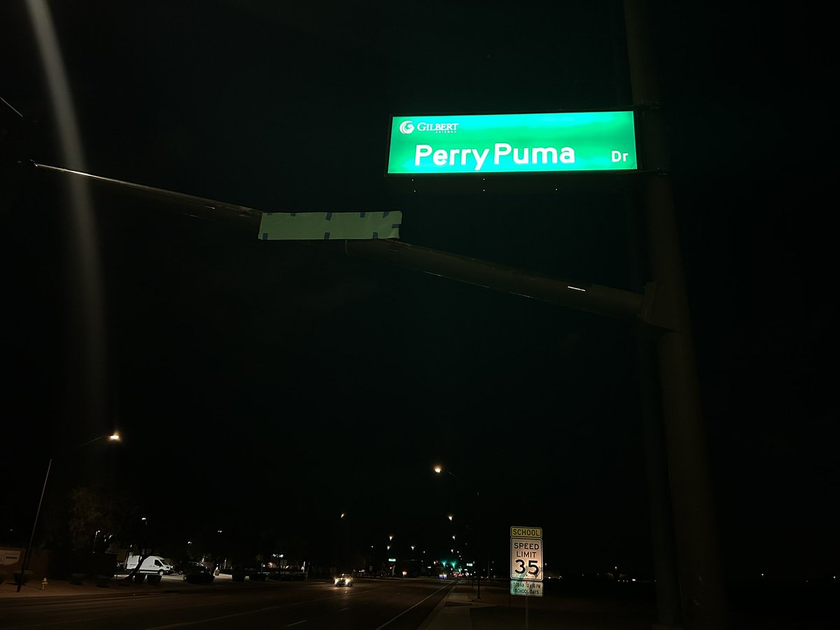 mrtroylynch's tweet image. In less than three hours, ‘Jalen Williams Way’ will be unveiled here at Perry High School to honor the former Puma for helping the @okcthunder to the NBA Finals! Follow @12News for all the coverage 🏀🌩️