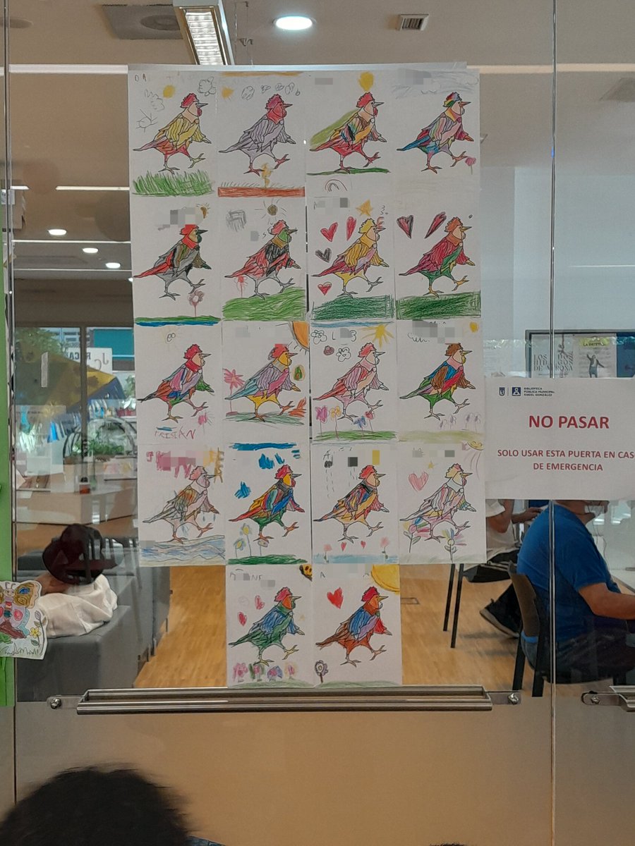 hermanos_pinzon's tweet image. Los niños y niñas de años A han disfrutado de un maravilloso cuento en la biblioteca: 'El gallo Kiriko'.
Después han hecho unos dibujos que están expuestos en la biblioteca para que los podáis ir a ver.