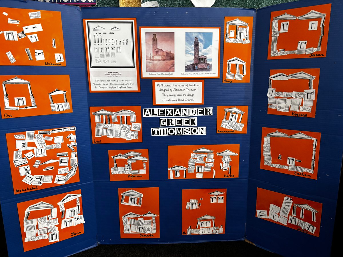 StDenisEco1's tweet photo. P2/1 and our Construction Club have been exploring the  work of #AlexanderThomson #DYW #FutureEngineers #FutureArchitects  #Glasgow850 https://t.co/PCm8wMwCPr