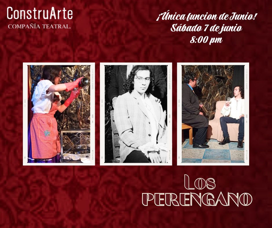 🥸 ¿Tú también vives con un Perengano?
Ríe, piensa y disfruta este sábado 7 de junio a las 8:00 p.m. con "Los Perengano"
🎟️ Acceso $90 | 📍Citlaltépetl 15, La Paz
#LosPerengano #TeatroPuebla #Construarte2025