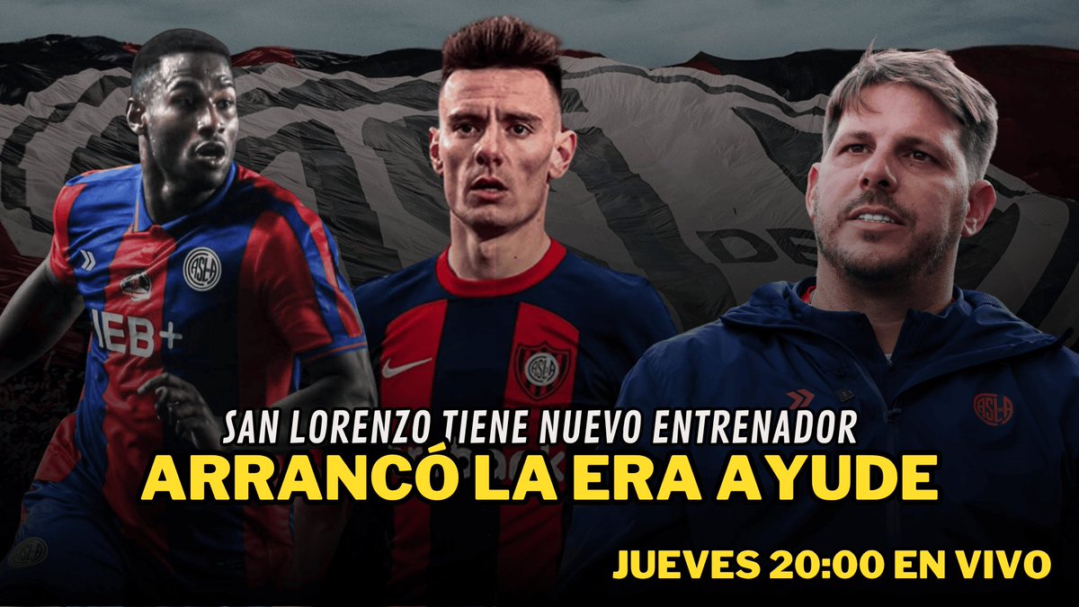 📻 Hoy hay Pasión por el Ciclón 

Comenzó la era Ayude en #SanLorenzo y vamos a contarte todo lo que se viene en este semestre.

➡️ Las primeras bajas del mercado y los nombres que suenan.

⏰️ Desde las 20 por deltamedios.com 

➡️ youtube.com/live/OuQ5JVYIs…