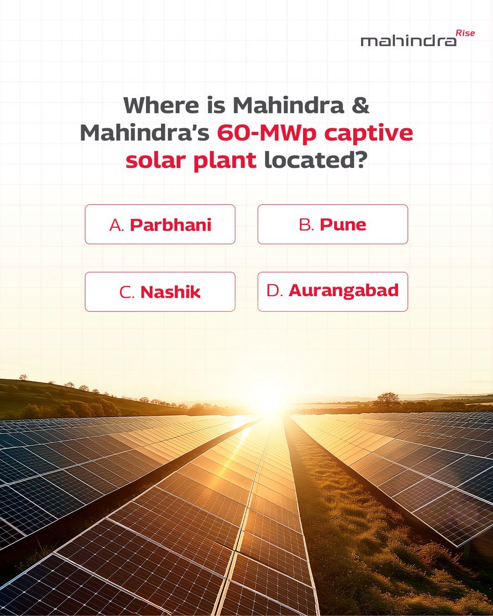 Wrapping up the #WorldEnvironmentDay contest with question 5! The hint is here - mahindra.com/rise/sustainab…

Comment below your answer and follow @mahindrarise to catch the winners and more.

 #RiseForAMoreEqualWorld