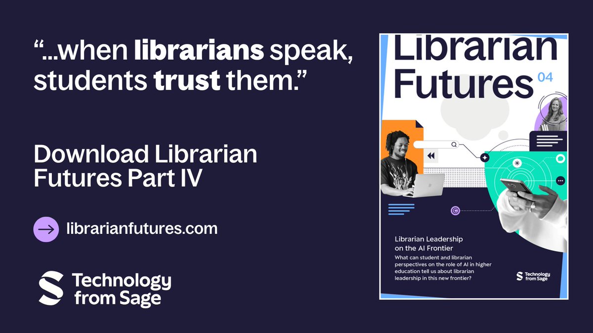 💬 “When librarians speak, students trust them.”
 
    Trust is your superpower.
    Use it to lead the conversation on AI.
 
    📥 Download the white paper: librarianfutures.com