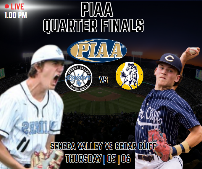 PIAA Update (@updatepiaa) on Twitter photo βΎοΈ PIAA Quarter Finals
<a href="/SVBaseballWin/">SV Raiders Baseball</a> vs <a href="/CCBaseball9/">CC Baseball</a>
πΊ bit.ly/3H1RVco
π
Thursday|05|06
β° @ 1p.
<a href="/ConvilleWes/">Wes Conville</a> <a href="/ryan_rebholz/">Ryan Rebholz</a> <a href="/OVoelp48/">Owen Voelp</a> <a href="/aedan_fowler/">Aedan Fowler</a> <a href="/CedarCliffColts/">Cedar Cliff H.S.</a> <a href="/cedarcliffcheer/">Cedar Cliff Cheer</a> <a href="/Seneca_Valley/">Seneca Valley</a> <a href="/SVSchoolSuper/">Dr. Vitale</a> <a href="/TreyLaw4/">Trey Law</a> <a href="/BennettSecrest_/">Bennett Secrest</a> βΎοΈ PIAA Quarter Finals
<a href="/SVBaseballWin/">SV Raiders Baseball</a> vs <a href="/CCBaseball9/">CC Baseball</a>
πΊ bit.ly/3H1RVco
π
Thursday|05|06
β° @ 1p.
<a href="/ConvilleWes/">Wes Conville</a> <a href="/ryan_rebholz/">Ryan Rebholz</a> <a href="/OVoelp48/">Owen Voelp</a> <a href="/aedan_fowler/">Aedan Fowler</a> <a href="/CedarCliffColts/">Cedar Cliff H.S.</a> <a href="/cedarcliffcheer/">Cedar Cliff Cheer</a> <a href="/Seneca_Valley/">Seneca Valley</a> <a href="/SVSchoolSuper/">Dr. Vitale</a> <a href="/TreyLaw4/">Trey Law</a> <a href="/BennettSecrest_/">Bennett Secrest</a>