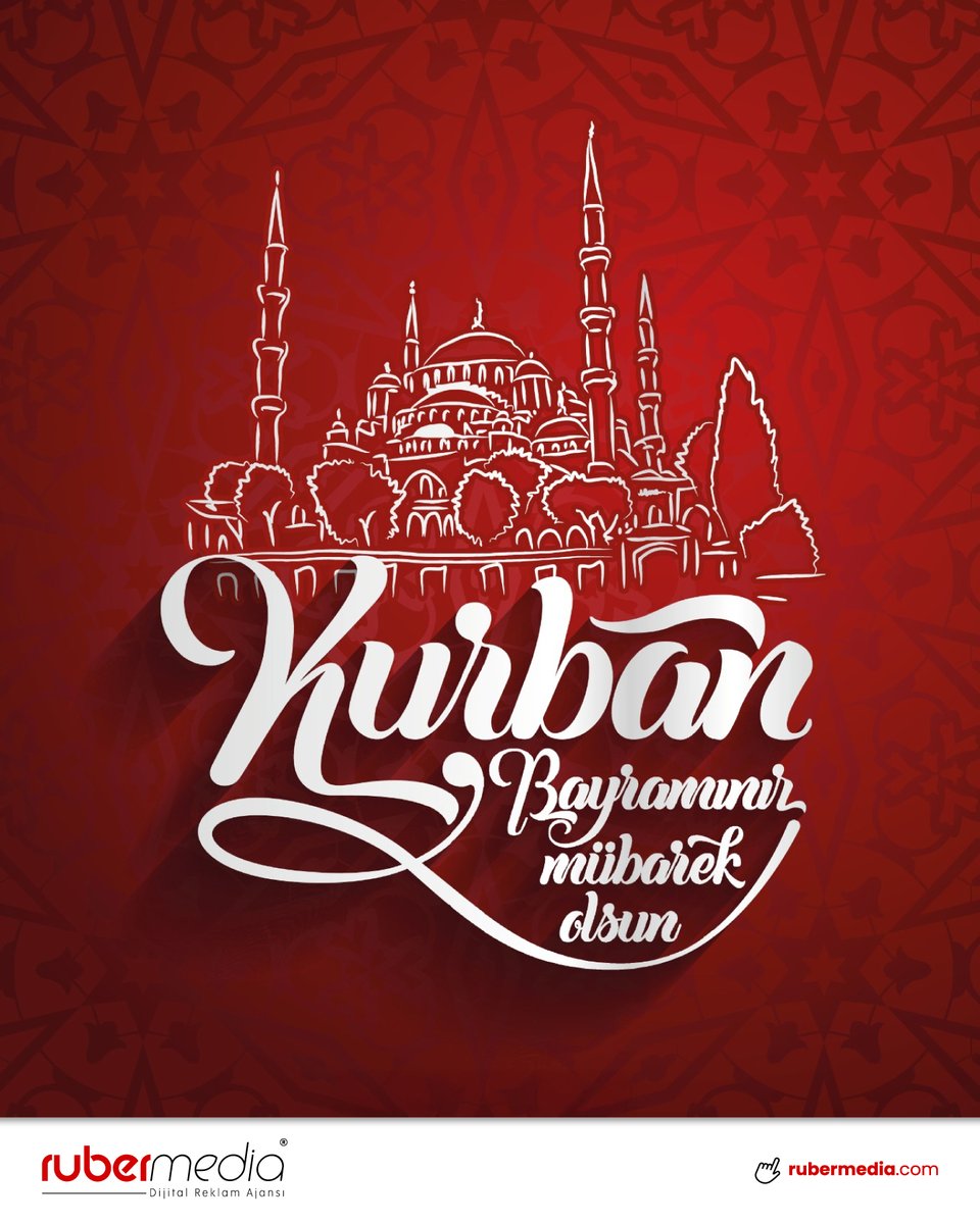 Bayramın tüm güzelliklerini sevdiklerinizle birlikte yaşamanız dileğiyle. Kurban Bayramınız kutlu olsun!
———•———•———
Eid al-Adha mubarak!

RUBER MEDIA ®️

#rubermedia #kurbanbayramı #eidmubarak #bayramınızkutluolsun