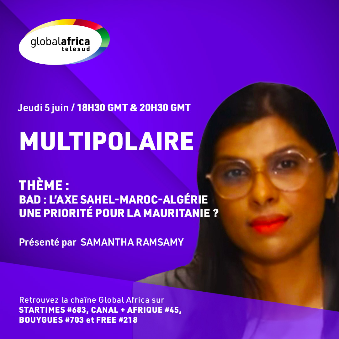 Global Africa Telesud (@telesud_) on Twitter photo La #BAD : l’axe Sahel - Maroc - Algérie, une priorité pour la Mauritanie ? 🇲🇷🌍 Réponse ce soir dans Multipolaire présentée par @samantharamsa avec <a href="/koboude/">Jed Sophonie Koboude</a> , chercheur chez <a href="/InterglobeC/">InterGlobe Conseils</a> , <a href="/abbaseidik/">Seidik Abba</a> , journaliste spécialiste du Sahel et Dr <a href="/amaizo/">Yves Ekoué AMAÏZO</a> de Afrocentricity.info La #BAD : l’axe Sahel - Maroc - Algérie, une priorité pour la Mauritanie ? 🇲🇷🌍 Réponse ce soir dans Multipolaire présentée par @samantharamsa avec <a href="/koboude/">Jed Sophonie Koboude</a> , chercheur chez <a href="/InterglobeC/">InterGlobe Conseils</a> , <a href="/abbaseidik/">Seidik Abba</a> , journaliste spécialiste du Sahel et Dr <a href="/amaizo/">Yves Ekoué AMAÏZO</a> de Afrocentricity.info