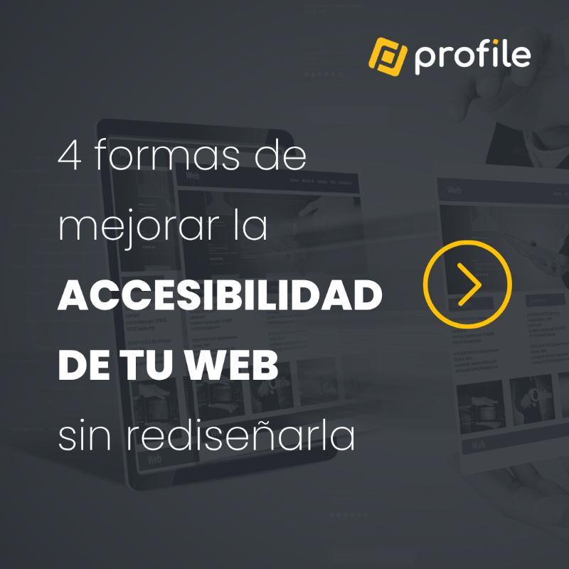 EsProfile's tweet photo. No necesitas rediseñar tu web para mejorar su accesibilidad. Con pequeños cambios puedes lograr un gran impacto.

🔈 Descubre 4 formas prácticas de hacerlo.

👉 ¿Quieres una revisión? Te preparamos un informe con mejoras clave.

#AccesibilidadWeb #UX