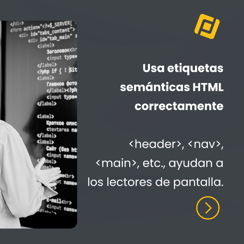 EsProfile's tweet photo. No necesitas rediseñar tu web para mejorar su accesibilidad. Con pequeños cambios puedes lograr un gran impacto.

🔈 Descubre 4 formas prácticas de hacerlo.

👉 ¿Quieres una revisión? Te preparamos un informe con mejoras clave.

#AccesibilidadWeb #UX