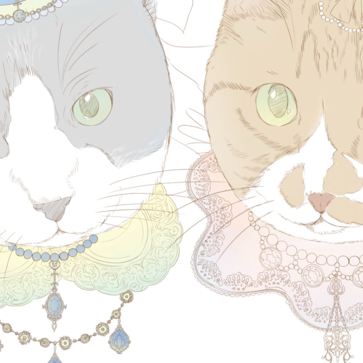 本日は1日｢お宅の猫ちゃん描きます｣のイラストの色塗りをしておりましたがなんと！終わりませんでした😭
筆遅すぎ…もう少々お待ちください🙏🏻