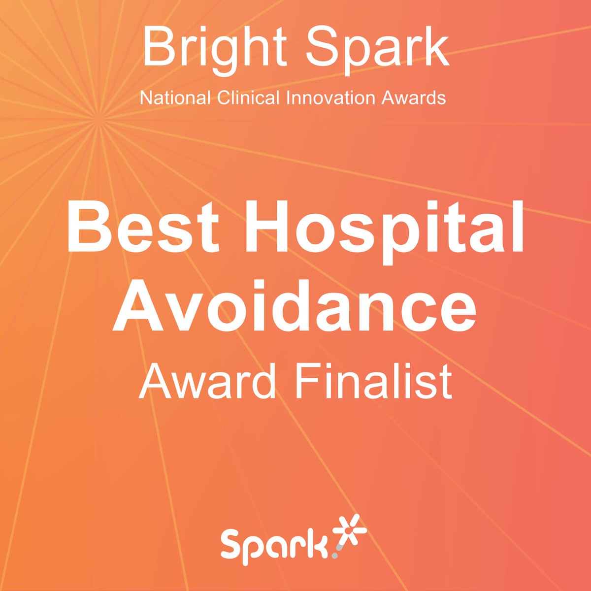 We are delighted to announce we've made finalist for Best Hospital Avoidance!! 🥳Winners announced 11th June in Dublin Convention centre, Wish us luck.🍀#sparksummit2025