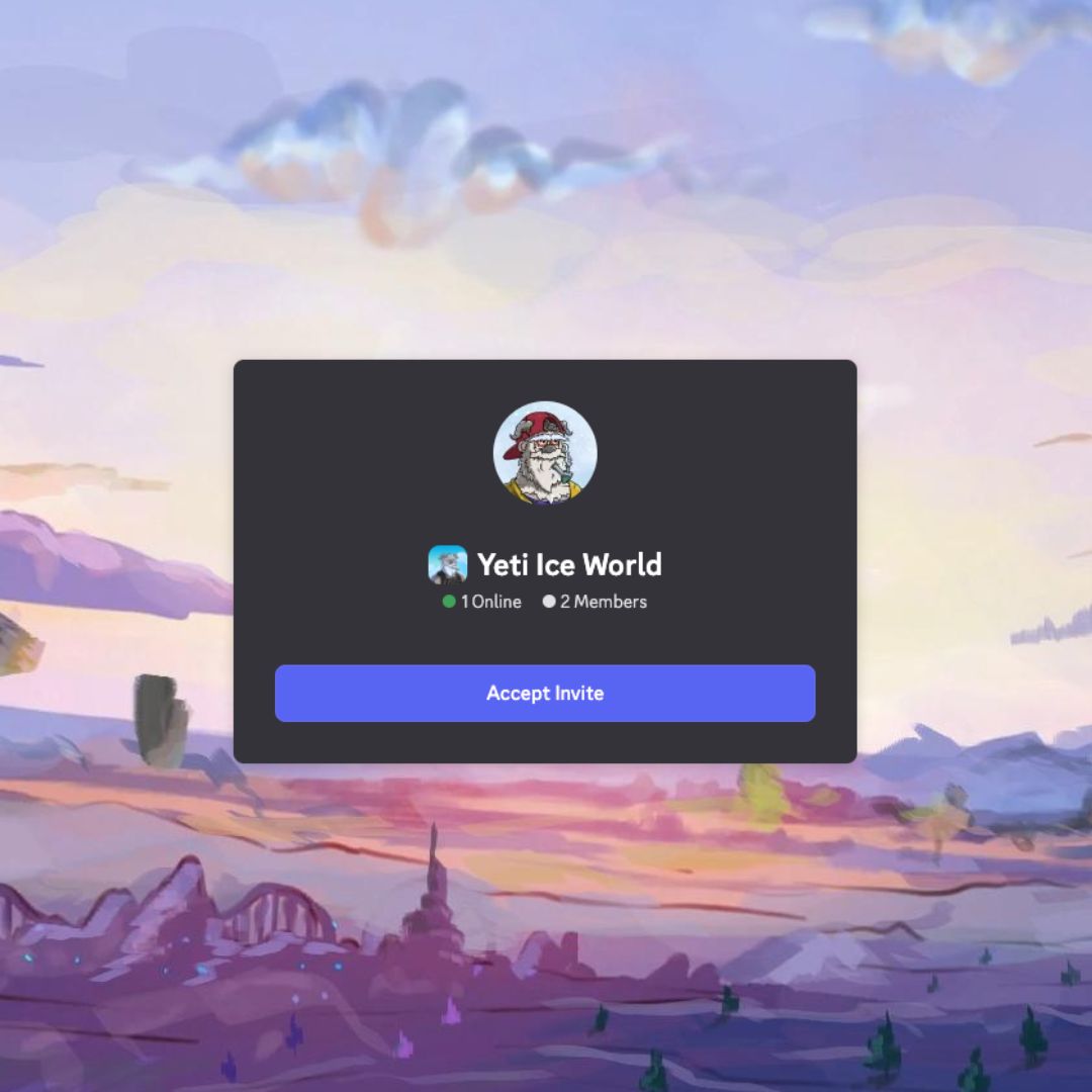 Discord will be out soon!

Get ready to join! 😇

#YetiNFTs