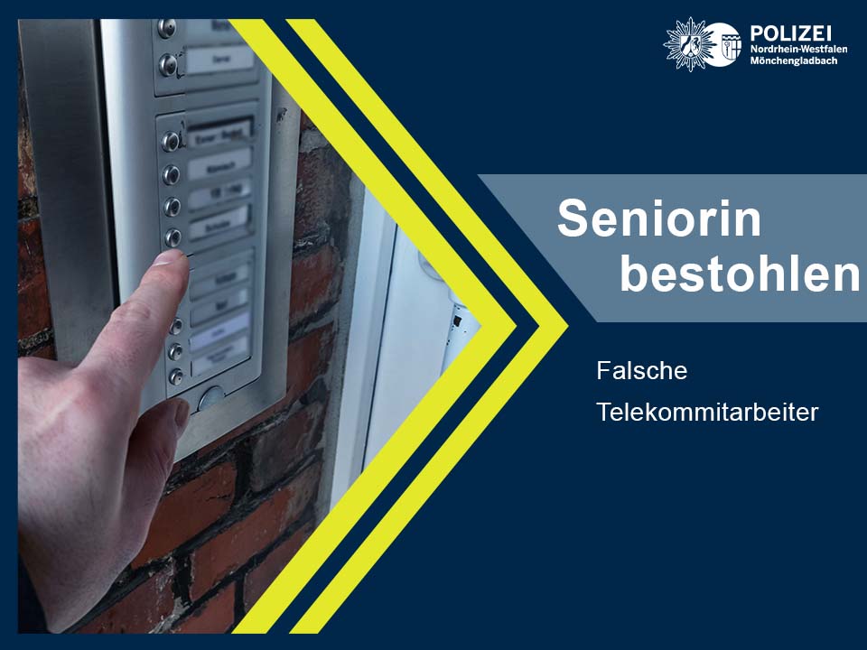 polizei_nrw_mg's tweet photo. Vorsicht ❗ Gestern waren im Stadtteil Schrievers falsche Telekommitarbeiter unterwegs. https://t.co/eBTDAab7FP #PolizeiMG https://t.co/ZbbXgHRlev