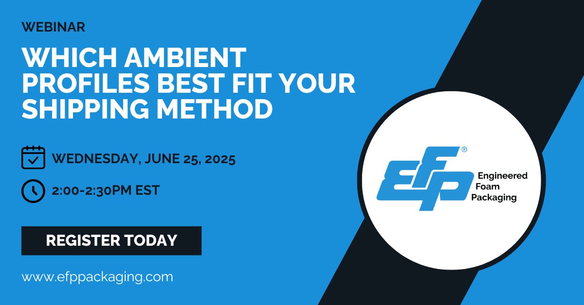 Join us for our #webinar on Which Ambient Profiles Best Fit Your Shipping Method where you'll gain valuable insights on ensuring a smooth performance qualification for your cold chain #packaging. 🔗 Register Now: loom.ly/qDolnZI #EFPLife #ColdChain