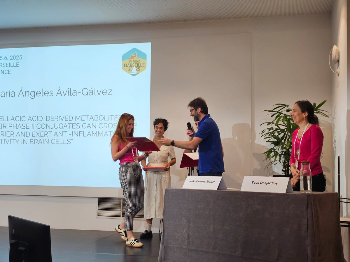 Nutrition, Bioactives and Metabolism Laboratory (@nutribiomet_lab) on Twitter photo Congratulations to Ángela Ávila-Galvez for obtaing the first prize to the best poster in <a href="/FBHConference/">5th Conference on Food Bioactives & Health</a> <a href="/CEBAS_CSIC/">CEBAS-CSIC</a> <a href="/Food_Health_LAB/">Food&Health CEBAS-CSIC</a> Congratulations to Ángela Ávila-Galvez for obtaing the first prize to the best poster in <a href="/FBHConference/">5th Conference on Food Bioactives & Health</a> <a href="/CEBAS_CSIC/">CEBAS-CSIC</a> <a href="/Food_Health_LAB/">Food&Health CEBAS-CSIC</a>
