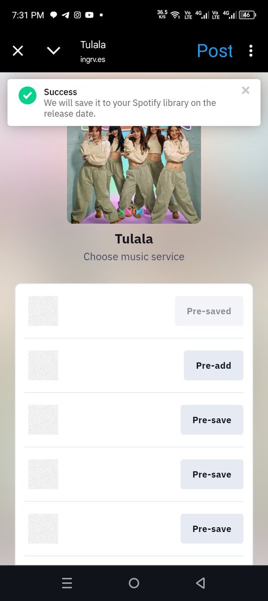 klaydoscop3's tweet photo. Tatlong pre-save ba naman

#VVINK_Tulala
#BINIShagidi
#WalkieTalkiebyKAIA https://t.co/hni5xwQ00K