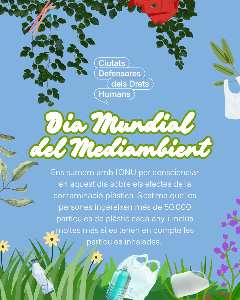 Totes les persones depenem del medi ambient en el qual vivim. 🌏 Un entorn segur, net, saludable i sostenible és indispensable per al ple gaudi d'una àmplia gamma de drets humans, entre altres el dret a la vida, la salut, l'alimentació, l'aigua i els sanejaments.🌿
