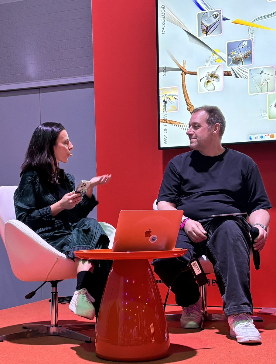 Catherine Bischoff (@cat_in_berlin) on Twitter photo Synthetic truth vs authenticity:
Stimulating panel on algorithmic tools for artistic creation moderated by the charismatic <a href="/eleonorabrizi/">Eleonora Brizi ๐ฌ๏ธ BREEZY</a> with <a href="/travisleroy/">Travis LeRoy Southworth</a> <a href="/crosslucid/">crosslucid</a> <a href="/the_ai_art_mag/">The AI Art Magazine</a>
#NFCLisbon Synthetic truth vs authenticity:
Stimulating panel on algorithmic tools for artistic creation moderated by the charismatic <a href="/eleonorabrizi/">Eleonora Brizi ๐ฌ๏ธ BREEZY</a> with <a href="/travisleroy/">Travis LeRoy Southworth</a> <a href="/crosslucid/">crosslucid</a> <a href="/the_ai_art_mag/">The AI Art Magazine</a>
#NFCLisbon