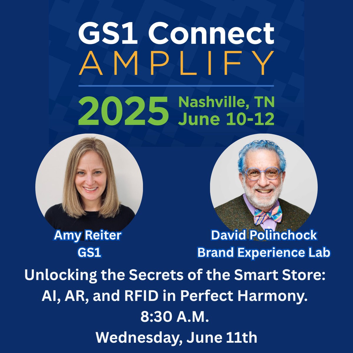 Unified Brand Experience Lab (@belunified) on Twitter photo Amy and <a href="/polinchock/">David Polinchock</a> kick off the retail track! Look for them next week in Nashville! #gs1connect25 Amy and <a href="/polinchock/">David Polinchock</a> kick off the retail track! Look for them next week in Nashville! #gs1connect25