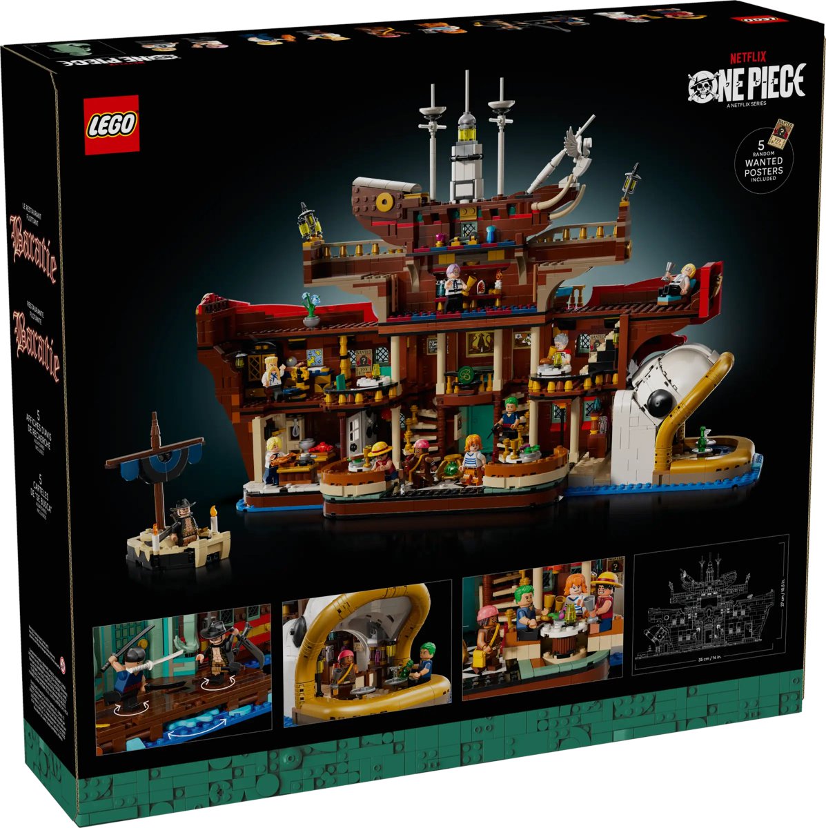 newworldartur's tweet photo. LEGO ONE PIECE LIVE ACTION

The Baratie Floating Restaurant

USD$329.99
3402 pieces
10 Minifigures + 2 Mermaid Statues + Den Den Mushi

- Zoro/Mihawk can be moved via a mechanism when fighting, back is open just like the real set, includes Mihawk's hitsugibune + many easter eggs https://t.co/X5LhiDOzG9
