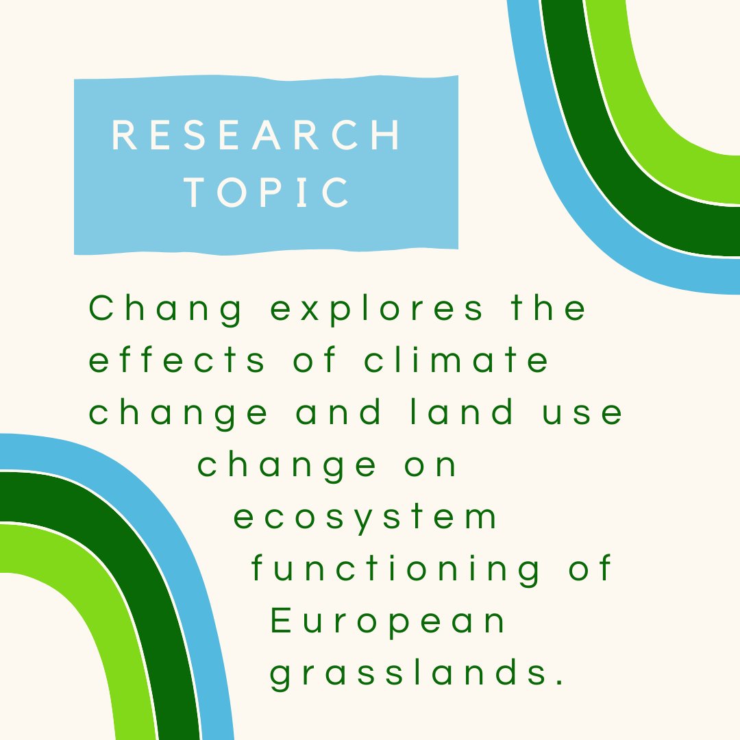 dForNatLan's tweet photo. Chang’s project harnesses the big data revolution in ecology to examine how climate and land cover change may affect the ecosystem functioning of European grasslands. https://t.co/RpJGlvtXIm