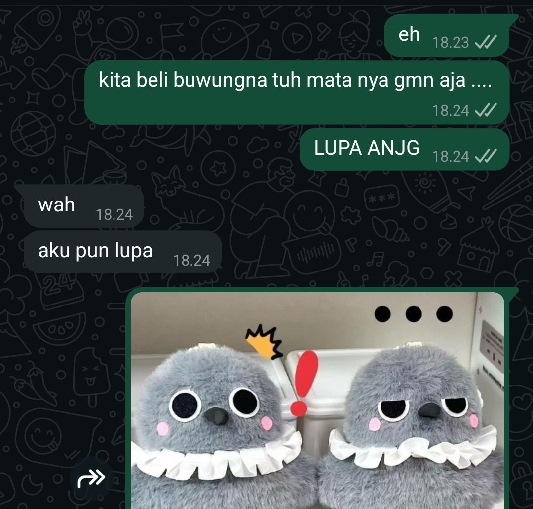 anemoew's tweet image. potret dua orang yang bingung (karena kebanyakan jajan)