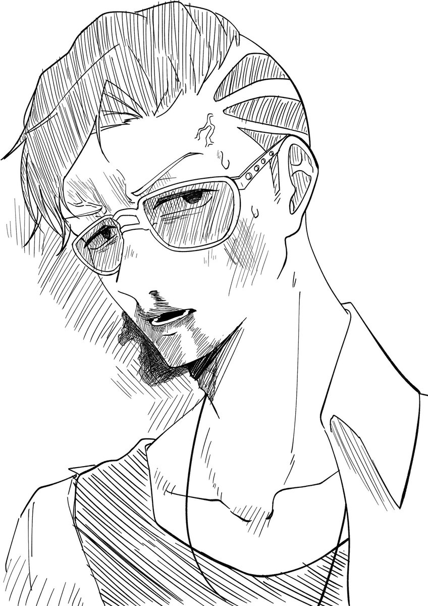 # いいねした人のメディア欄覗いて素敵絵を私の絵柄で描いてもいいですか 
2人目！
めっちゃ顔良きな🏺でした