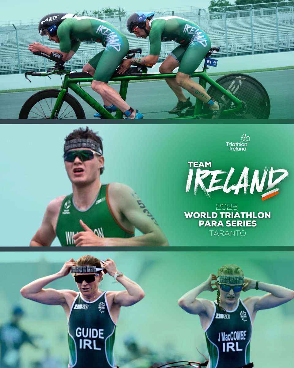 Triathlon Ireland (@tri_ireland) on Twitter photo 2025 World Triathlon Para Series Taranto ๐ฎ๐ช
Team Ireland are in action this weekend in Taranto, Italy ๐ฎ๐น on June 7th ๐๐ด๐ฝโโ๏ธ๐๐ฝโโ๏ธ
โฉ Donnacha McCarthy & Sean Husband make their 2025 international season debut (PTVI Men).
โฉ Judith MacCombe & Eimear Nicholls return to action in their 2025 World Triathlon Para Series Taranto ๐ฎ๐ช
Team Ireland are in action this weekend in Taranto, Italy ๐ฎ๐น on June 7th ๐๐ด๐ฝโโ๏ธ๐๐ฝโโ๏ธ
โฉ Donnacha McCarthy & Sean Husband make their 2025 international season debut (PTVI Men).
โฉ Judith MacCombe & Eimear Nicholls return to action in their