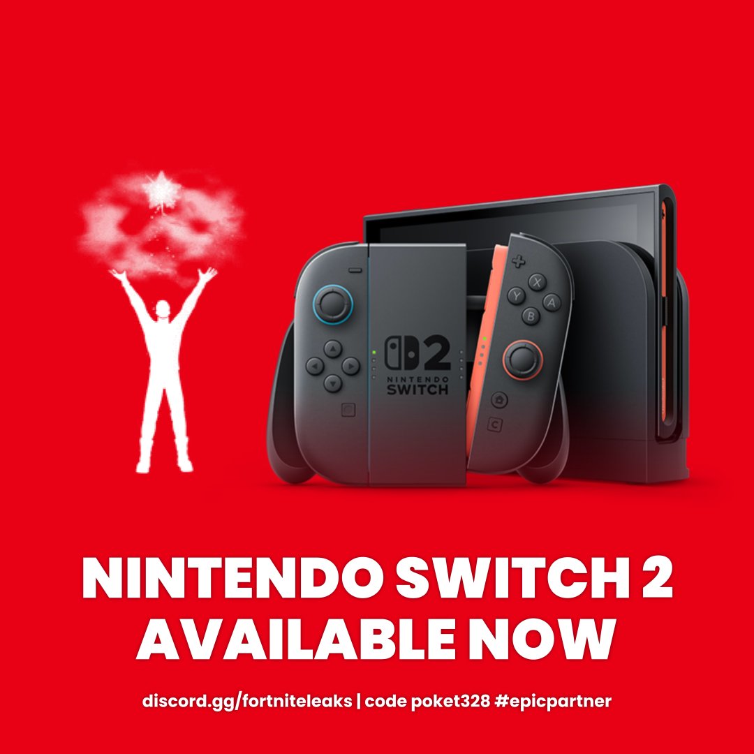 The Nintendo Switch 2 is now available worldwide 👀

Log into the Switch 2 Edition of Fortnite before March 31, 2026 to unlock the free Wishing Star Emote. You'll also be able to enjoy other enhancements, like mouse controls with the JoyCon 2 controllers starting June 7!
